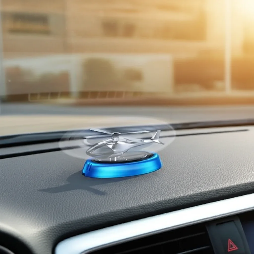 Helicopter-style solar-powered car air freshener — view 1 of 8