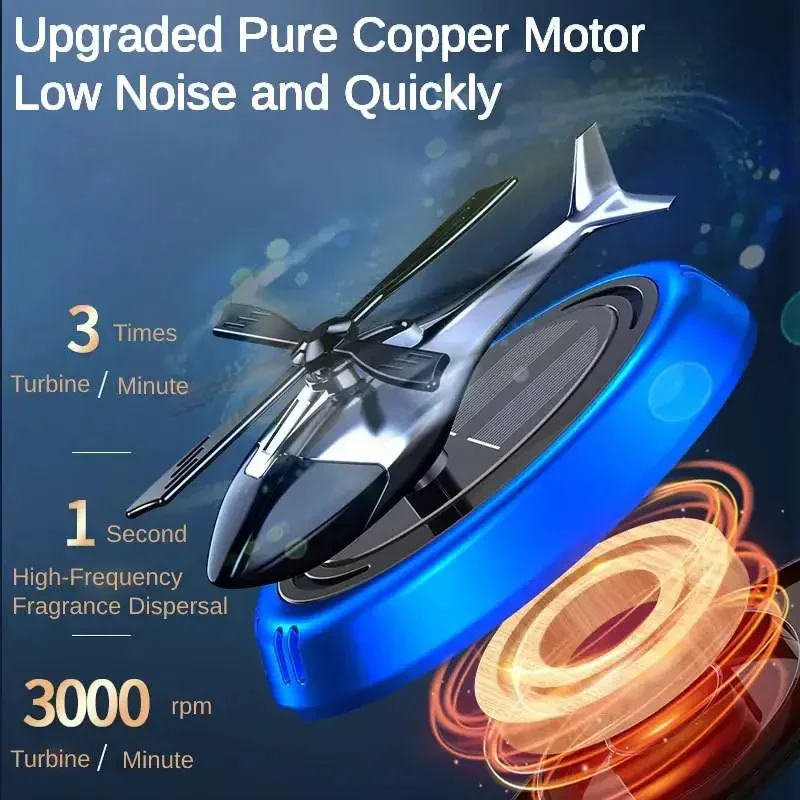 Helicopter-style solar-powered car air freshener — view 4 of 8