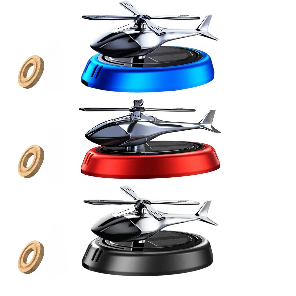 Helicopter-style solar-powered car air freshener — view 6 of 8