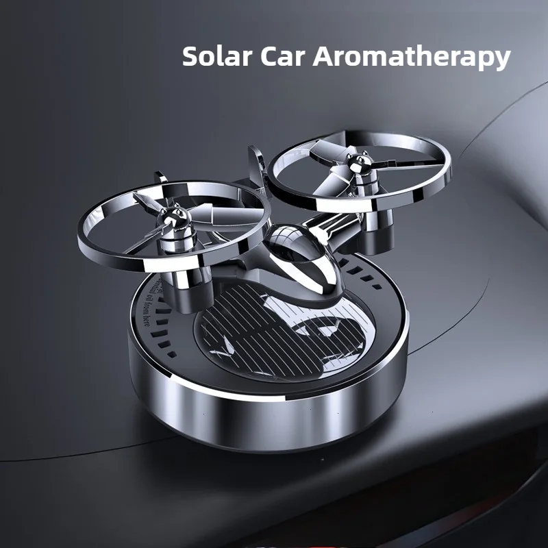 Solar-powered dual-rotor helicopter car air freshener — view 2 of 6