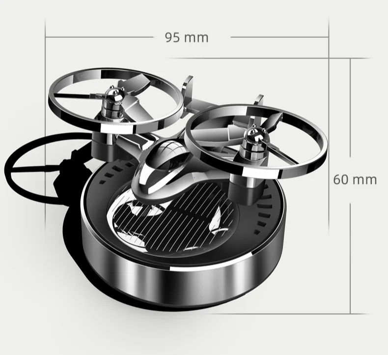 Solar-powered dual-rotor helicopter car air freshener — view 6 of 6