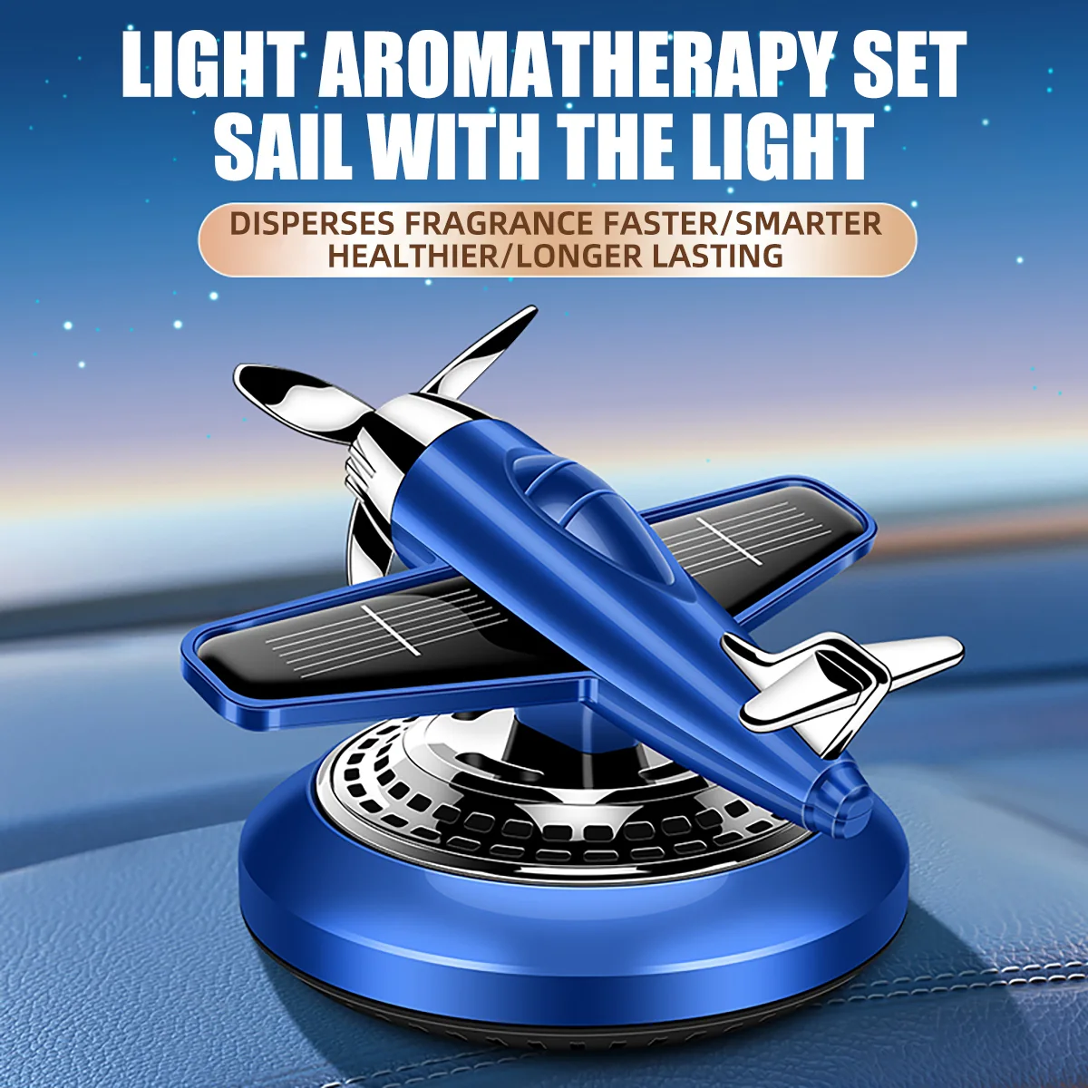 Solar-powered rotating helicopter dashboard refreshener — view 2 of 6