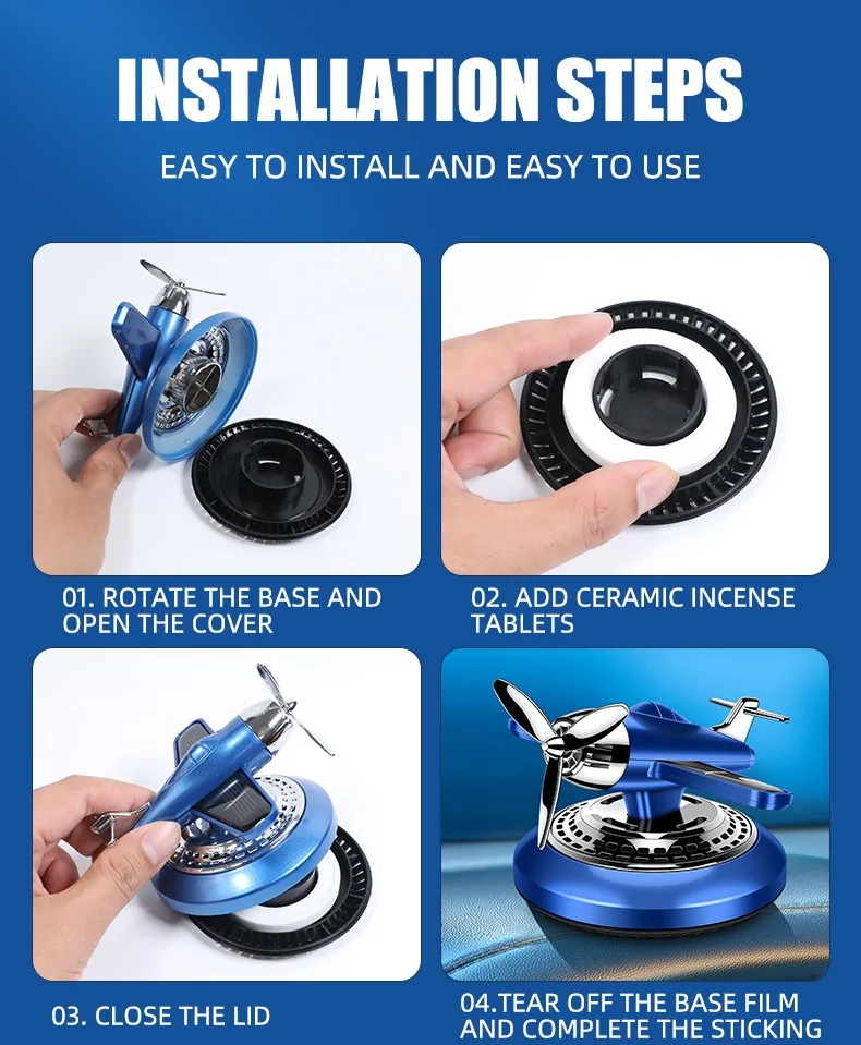 Solar-powered rotating helicopter dashboard refreshener — view 5 of 6