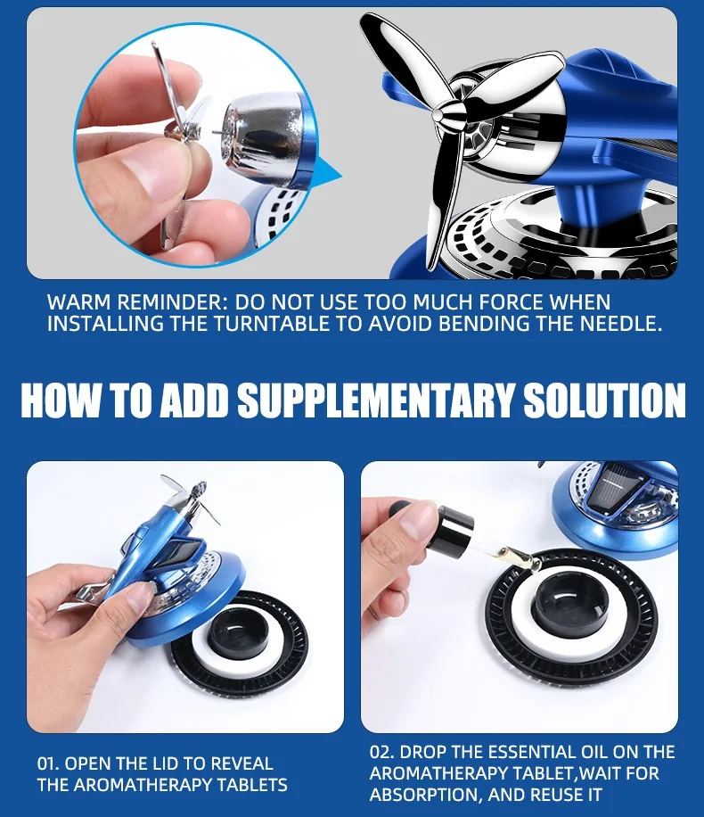 Solar-powered rotating helicopter dashboard refreshener — view 6 of 6