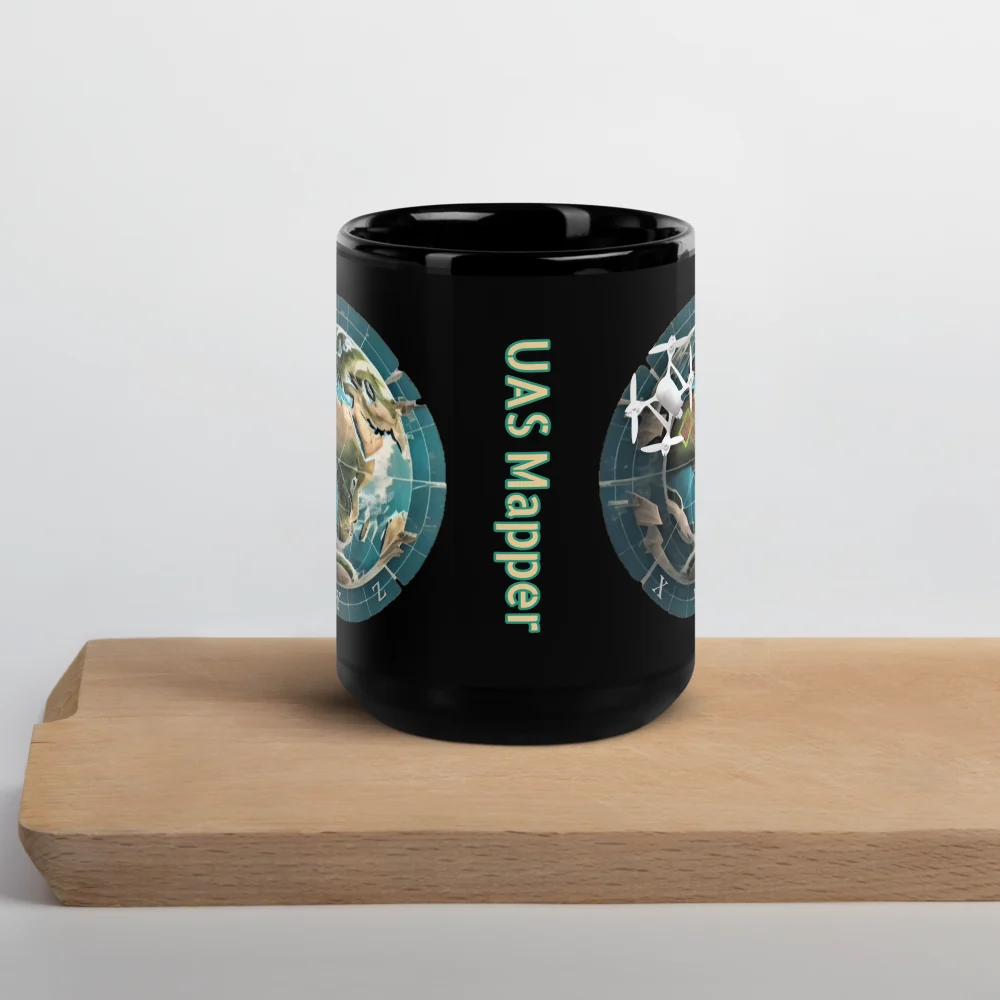 XYZ black glossy mug
