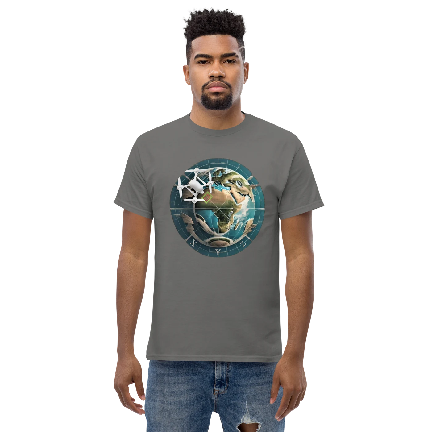 XYZ Surveyor Shirt in charcoal, front view — image 21 of 22