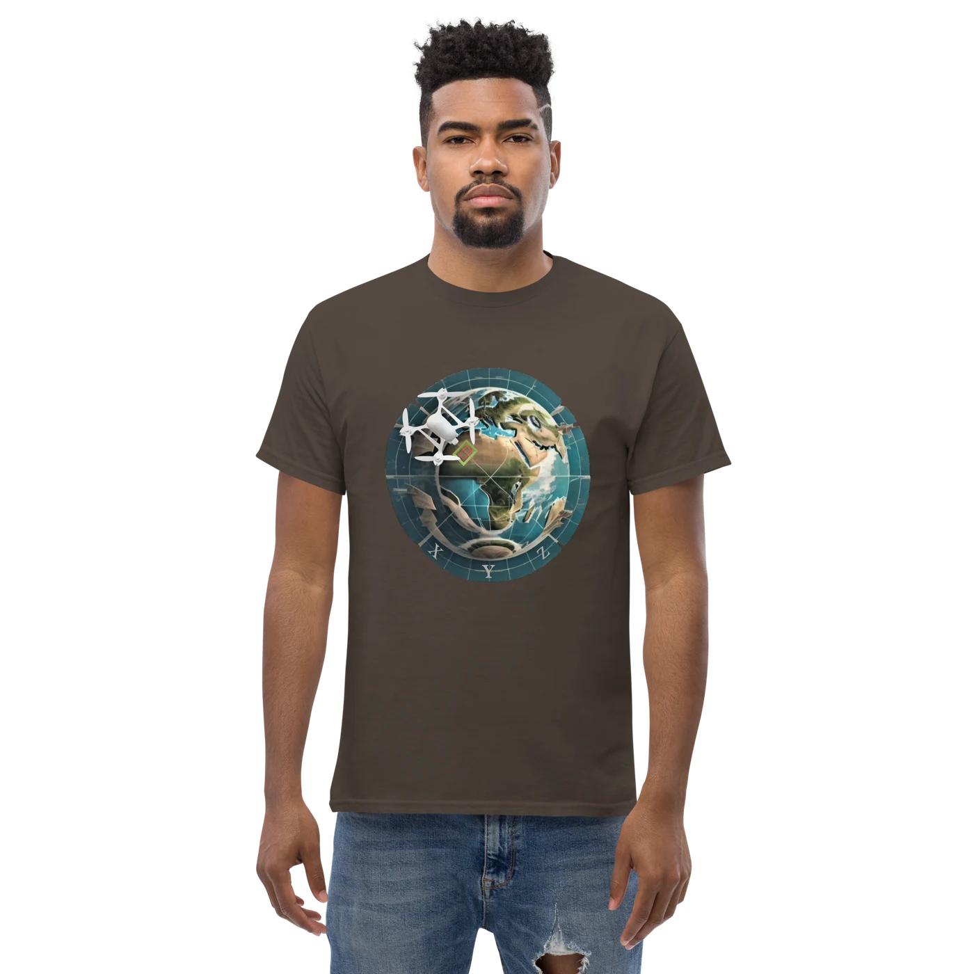 XYZ Surveyor Shirt in dark chocolate, front view — image 7 of 22
