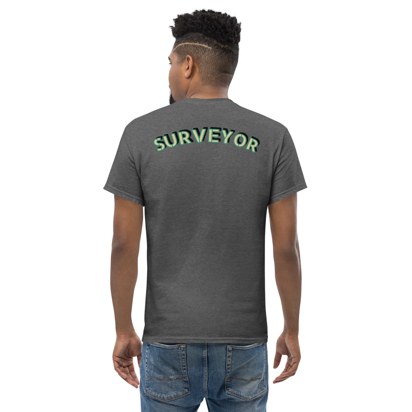 XYZ Surveyor Shirt in dark heather, back view — image 12 of 22