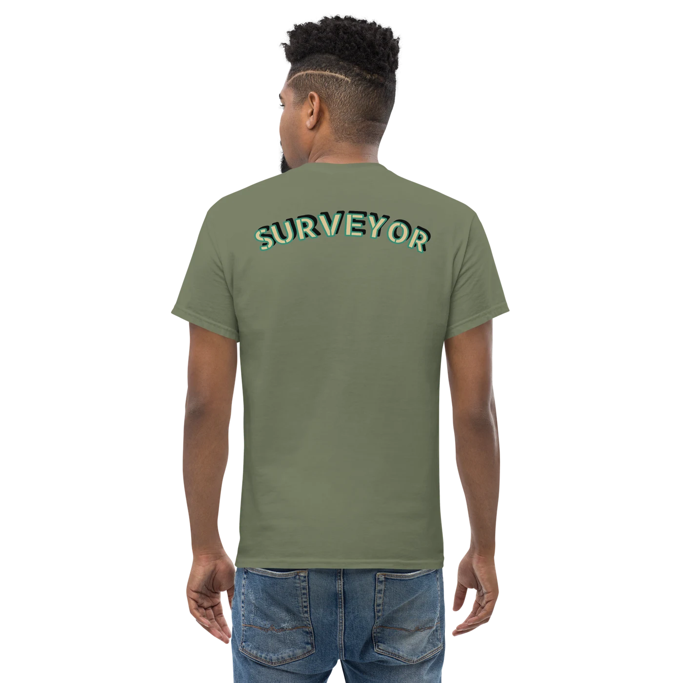 XYZ Surveyor Shirt in military green, back view — image 14 of 22