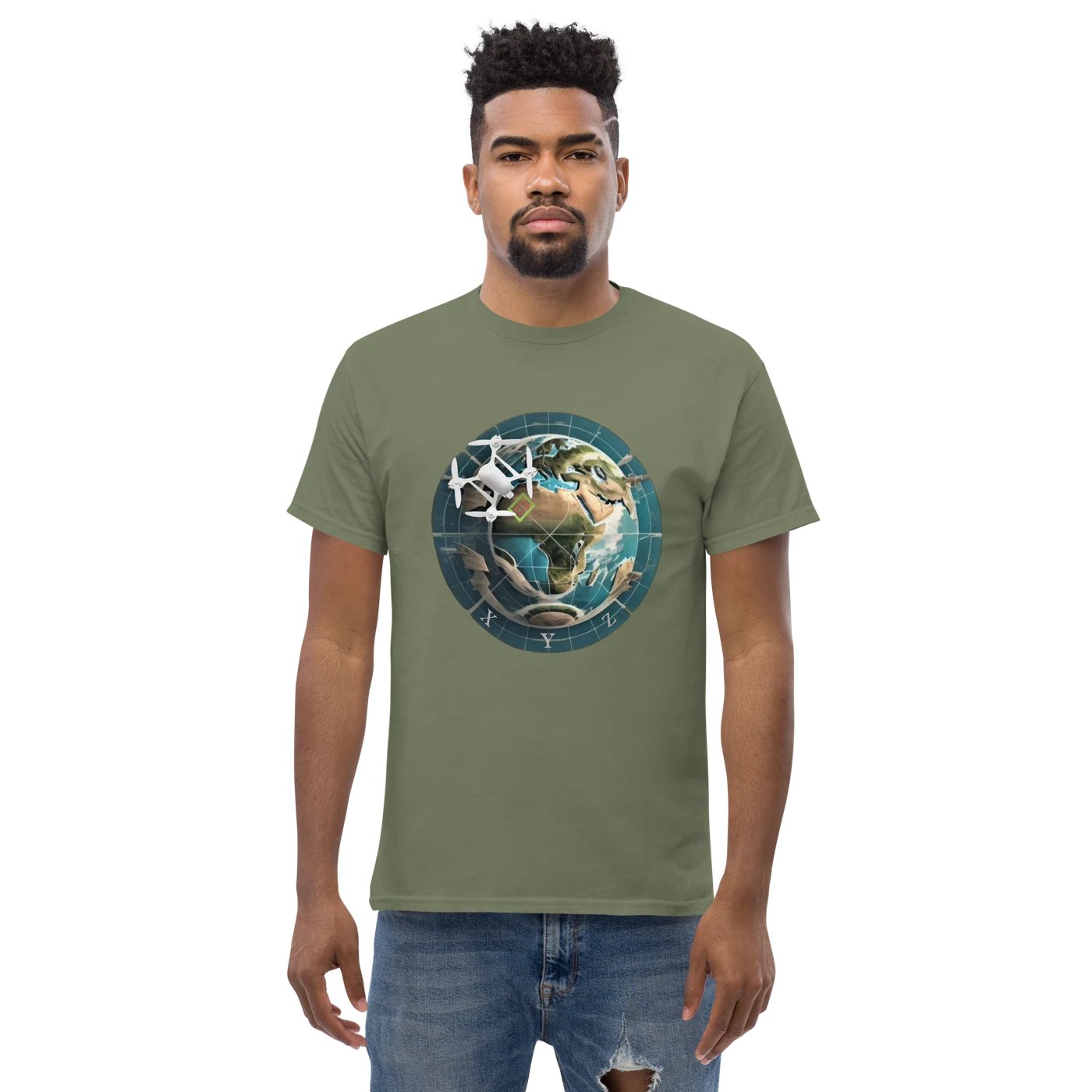 XYZ Surveyor Shirt in military green, front view — image 13 of 22