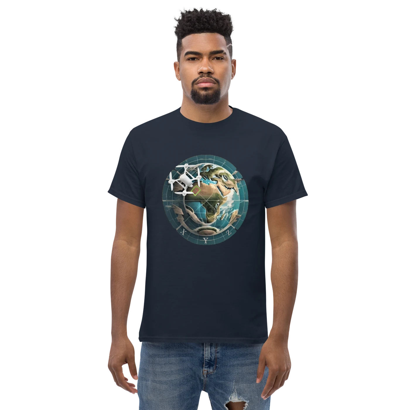XYZ Surveyor Shirt in navy, front view — image 3 of 22