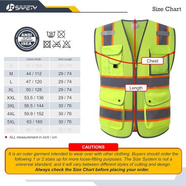 FAA Pilot Vest Sizes