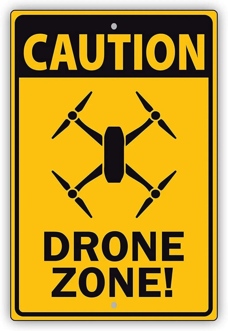  Drone Caution Zone Sign 